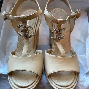 Chanel wedge/platform heels